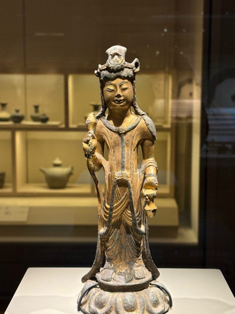 Baekje-era figurine displayed inside National Gongju Museum, Gongju, Korea.